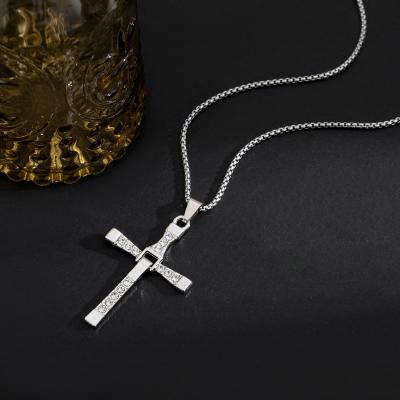 China 2022 Hiphop Simple Design Religious Jewelry Gold Plated Cross Chain Necklace for sale