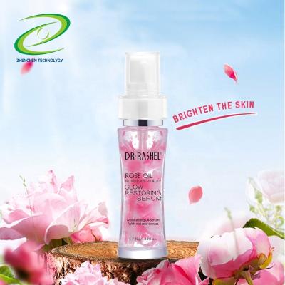 China Moisturizer Brightening Whitening Serum Rose Oil Nutritious Vitality Glow Essence Skin Care Replenishing Face Serum for sale