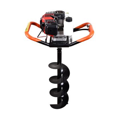 China Anti-vibration System Drill Earth Auger Ground Hole Digging Professional Mini Tractor Spike Engine Driven 52Cc 2 Stroke Machine Price Hand Push for sale