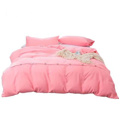 China Nondisposable Solid Color Bedding Sets Accept Customize With Comforter Cover And Pillowcase for sale