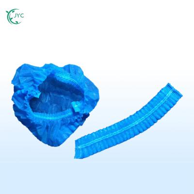 China Single Disposable Medical Nonwoven Rubber Or Double Sided Cap Hair Doctor Net Surgical Cap for sale