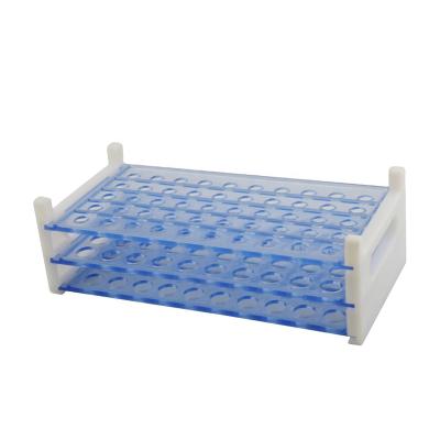 China Disposable Lab Supplies 50 Well Lab Test Tube Plastic Rack for sale