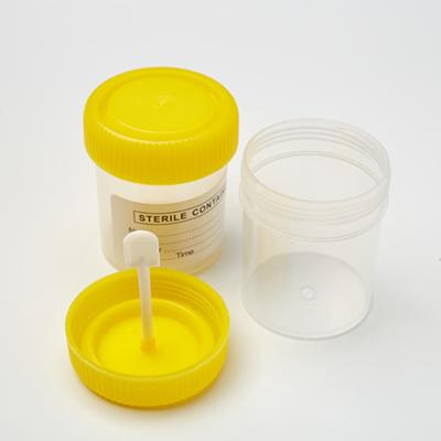 China Disposable plastic medical scale urine collection cup 60ml for sale