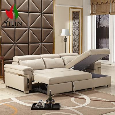 China Modern Extendable Sofa Factory Wholesale 3 Seater Multi Function Sleep Sofa Smart Sofa Bed For Living Room Storage Design for sale