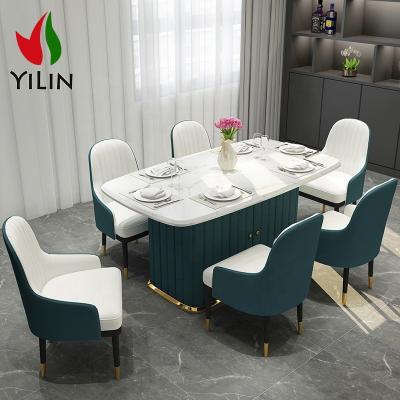 China Hot Selling Malaysia Modern Dining Room Furniture Modern Dining Room Table Dining Table Set For 6 Person Base With Storage Table for sale