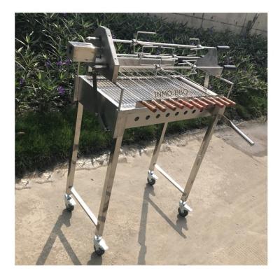 China New Style Trolley New Style Rotisserie Foukou Charcoal Cyprus BBQ Stainless Steel Traditional Greek Cypriot Barbecue for sale