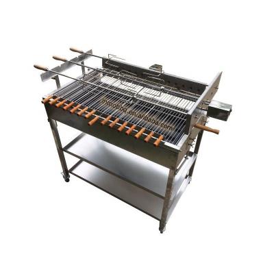 China Easily Assembled 3 in Line Extra Large Cyprus Grill Greek Cypriot BBQ Charcoal Motorized Outdoor Rotisserie BBQ Grill for sale