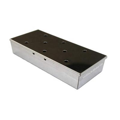 China Dustproof Outdoor BBQ Tools Stainless Steel Accessories Bacon Box Charcoal BBQ Tool Box Grill Smoker Box for sale