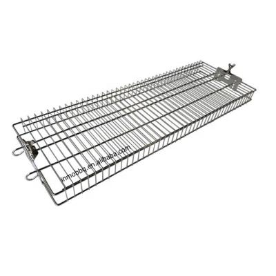 China Large Stainless Steel Dustproof BBQ Spit Rotisserie Spit Basket Fit 22mm Spit Rod for sale