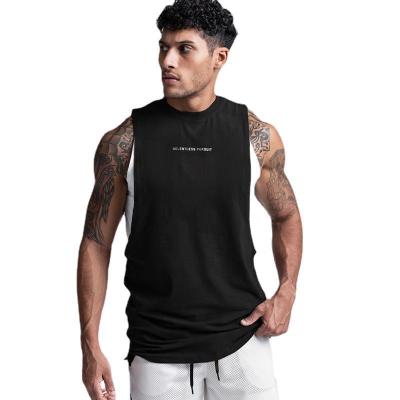 China Wholesale QUICK DRY Men's Clothing Sleeveless Underwear Elastic Sweat Oversized Plus Size Men Gym Workout Fitness Tank Top Vest for sale