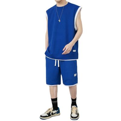 China Wholesale Original Mens Clothing Set Hip Hop Workout Street Wear QUICK DRY Mens Sleeveless Fabrics Designer Shirt and Shorts Two Piece Set for sale