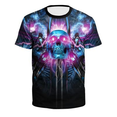 China High quality original custom made streetwear QUICK DRY fashion vintage 3d polyester fabric machine printing unisex Halloween t-shirts wholesale for sale