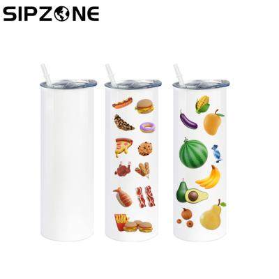 China Stocked Design Your Drinkware 20oz Sublimation Straight Custom Tumbler Tumbler with Lid and Straw for sale