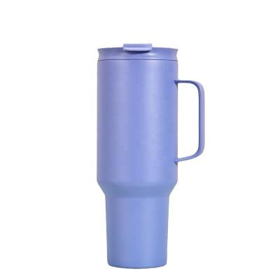 China 2023 Stocked NEW Arrive 40oz Version 5.0 Thermal Matte Macaron Color Stainless Steel Tumbler With Handle Lid for sale