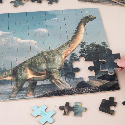 China Eco-Friendly Montessori Material Educational Toys Toddler Dinosaur Jigsaw Wooden Puzzle Toys and Gifts for Boys and Girls Ages 3 for sale