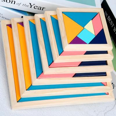 China Toy Wholesale Educational Wooden Tangram Educational For Kids for sale