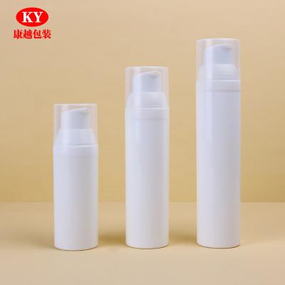 China Personal Skin Care Packaging Eco friendly white empty PP plastic cosmetic packaging container serum 50/80/100ml airless pump bottle for sale