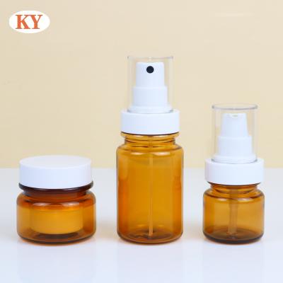 China Personal Skin Care Packaging PET plastic lotion bottle 40ml 60ml 100ml Cosmetic spray Pump Bottles Skin Care Jar Packaging materials for sale