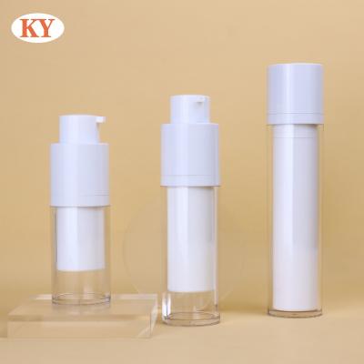 China Personal Skin Care Packaging high-end  Translucent  luxury rotating airless bottle 15ml 30ml 50ml lotion pump bottle Customizable colors for sale