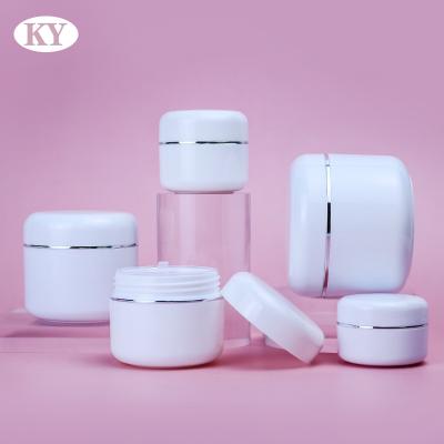 China Cosmetic 10/20/30/50/100g PP plastic cream jar luxury face cream bottle jar Eye cream bottle cosmetics sub jar  cosmetics packing for sale