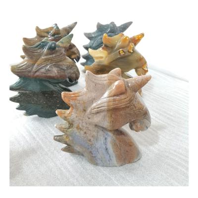 China New High Quality Natural Fluorite Enumeration Crystal Animal Unicorn Carvings de Cristal from China Wholesale for sale