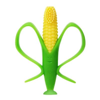 China 2021 New Design Soft Toy Corn Shape BPA Free Food Grade Baby Teether Silicone Baby Teether for sale