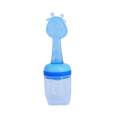 China New Arrival Silicone Cartoon Design Baby Fruit Juice Teether Teether Feeder Fruit Nipple BPA FREE Feeder (Whale or Deer) for sale