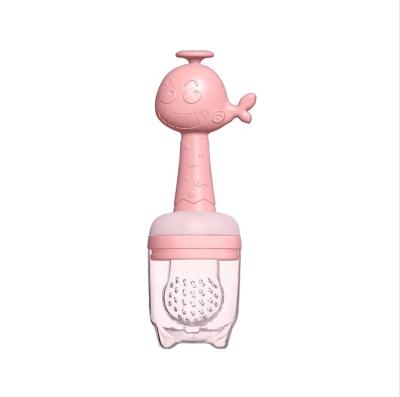 China BPA Free Silicone Cartoon Design Giraffe Baby Fruit Pacifier Feeder Hot Selling Soother for sale