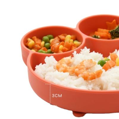 China 100% Silicone Free Food Grade Baby Bowl Suction BPA Silicone Bowl Suction Feeding Bowl For Baby for sale