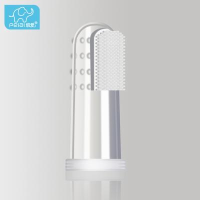 China New Design BPA Baby Finger Toothbrush Eco Friendly Toddler Free Soft Silicone Baby Toothbrush for sale