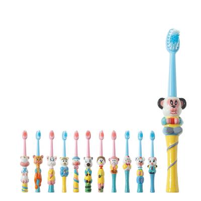 China Wholesale Disposable Cheap Useful Cute Animal Soft Handle Stiffens Soft Silicone Baby Toothbrush for sale