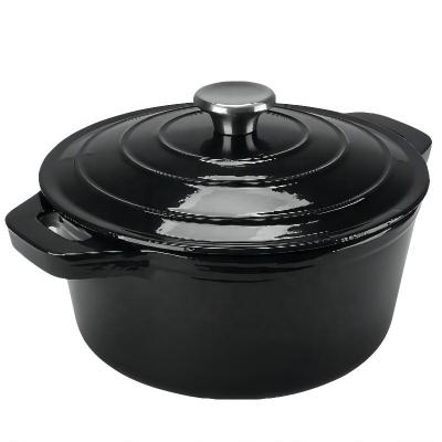 China Viable Non Stick 4QT Cast Iron Enamel Cooking Pot Cookware Set Cooking Pots for sale