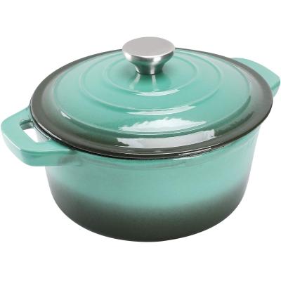 China Low viable outlet price factory outlet price viable moq OEM enamel cast iron casserole pot with lid for sale