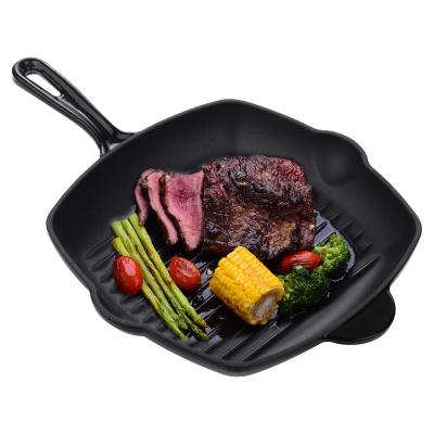 China Eco - Friendly Square Frying Pan Skillet Grill 11 Inch Cast Iron Griddle for sale