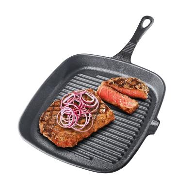 China Eco-friendly Amazon Solution Cast Iron Square Fry Roasting Barbecue Grill Pan For Amazon for sale