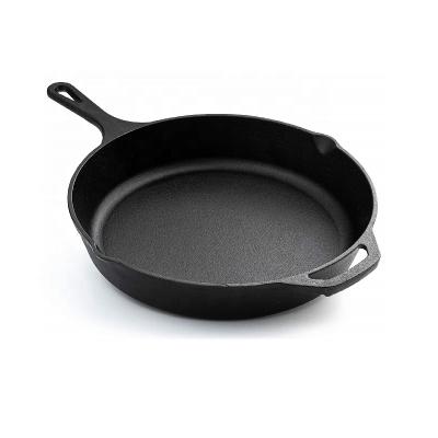 China Cookware Sustainable Pre-Seasoned Cast Iron Skillet / Skillet / Griddle With Handle for sale