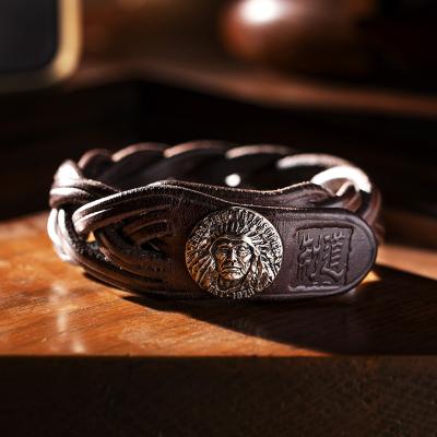 China Vulcan punk ready to ship handmade bracelets & bangles leather bracelet men's leather chiefs for women&men for sale