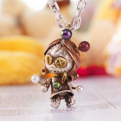 China High Quality Vulcan Ready To Ship Handmade Charm 925 Sterling Silver Woodoo Doll Pendant Necklace Pendant Necklace For Women&Men for sale