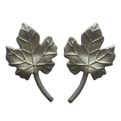 China Easily Assembled Decorative Wrought Iron Grape Leaf Cast Iron Flower Leaves For Wrought Iron Door Panels for sale