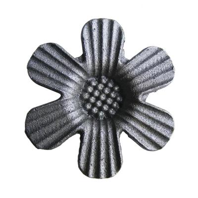 China Iron Steel Flower Decorative Wrought Iron Flowers For Iron Doors for sale