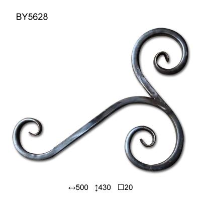 China China Factory Professional Custom Wrought Iron Products Easily Assembled Decorative Wrought Iron S Scrolls For Fence Gate Decoration for sale