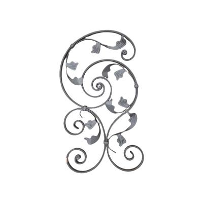 China Easily Assembled Cast Iron And Forged Steel Wrought Iron Ornaments Cast Iron Flower Panels Wrought Iron Flower Panels for sale