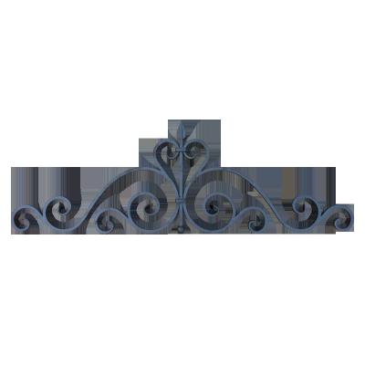 China Easily Assembled Wrought Iron Door Iron Top Door For Exterior Decoration Decorative Door Top for sale