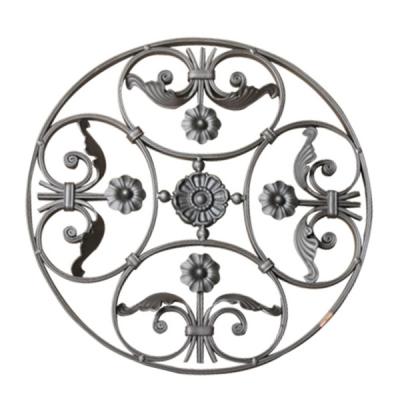 China Easily Assembled Wrought Iron Rosette Panels Durable Elegant Retroiron Flower Accessories Suitable For Garden for sale