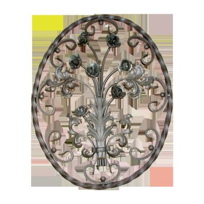 China Easily Assembled Decoration Parts Wrought Iron Rosettes Cast Iron Ornamental Baluster Wrought Rosettes For Door Balcony for sale