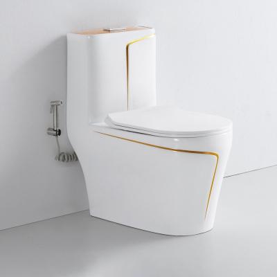 China High Quality Warm White Modern Luxury Ceramic Bidet Washdown Double-flow Sale Bathroom One-Piece Toilet Bowl for sale