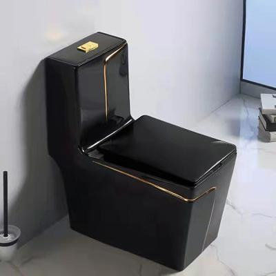 China New Design Black Chaozhou Double-Flow Prices Bathroom Ceramic Toilet Bidet Pots Squares One Piece Cheap Modern Wholesale High Level Washdown Wholesale for sale