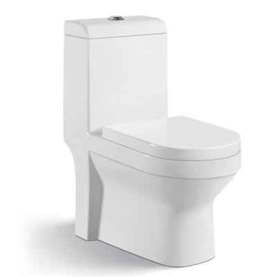 China Wholesale Double-Flow Bathroom Toilet Floor Washdown P Trap Trap Lavatory Ware Sanitary Bathroom Wc Ceramic One Piece Toilet S for sale