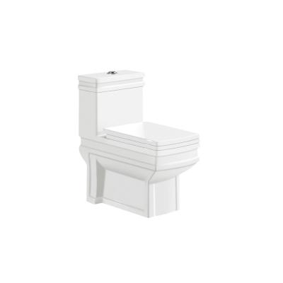 China Double-Flow One-Piece Washdown Toilet With Soft Closing Cover Ramp Down Closer Lavatory Toilet Bowl For Bathroom for sale