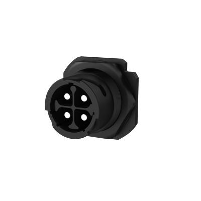 China Automotive High-current energy storage 120A 600V black M40 bayonet series 4 pin connector and 4 pole socket for sale